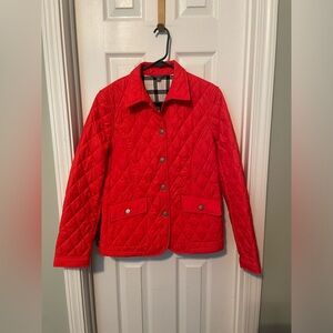 L.L. Bean Signature Red/Orange Quilted Women's Riding Jacket